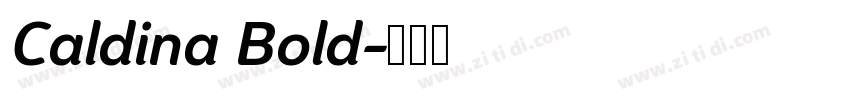 Caldina Bold字体转换